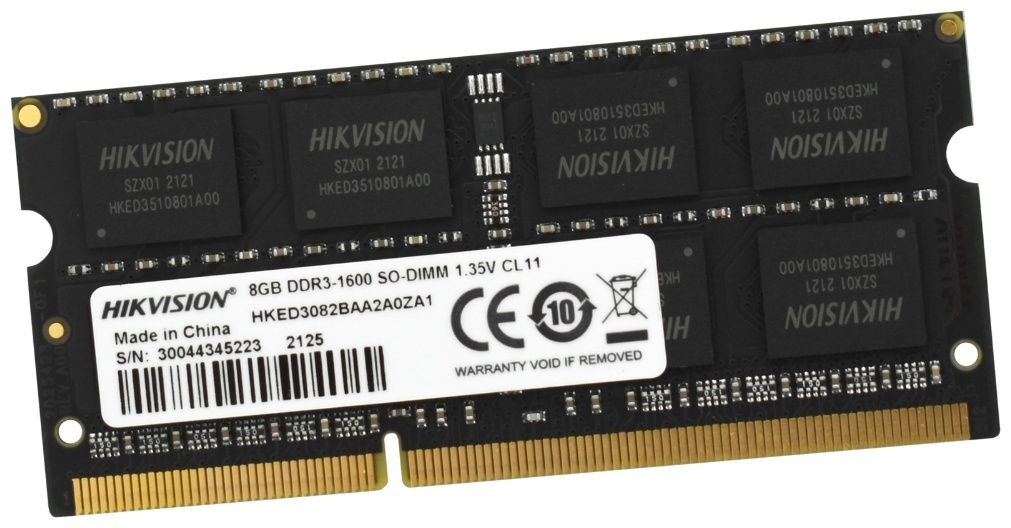 Hikvision 8GB DDR3 SO-DIMM 1.35V PC12800 1600MHZ memória