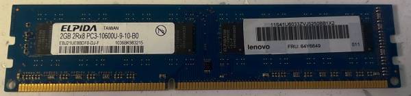 Elpida 2GB DDR3 10600 1333Mhz 