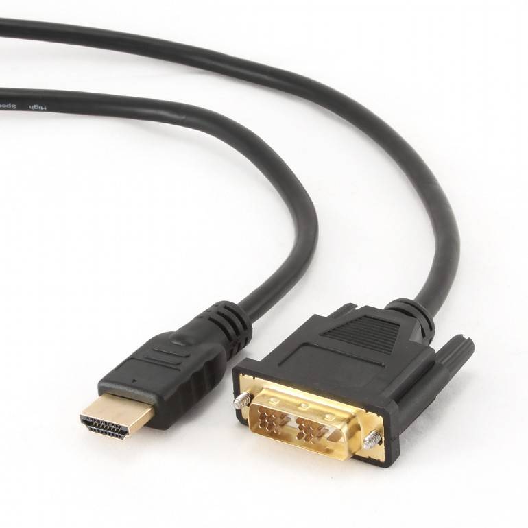 HDMI-DVI kábel 1,8m aranyozott Gembird CC-HDMI-DVI-6