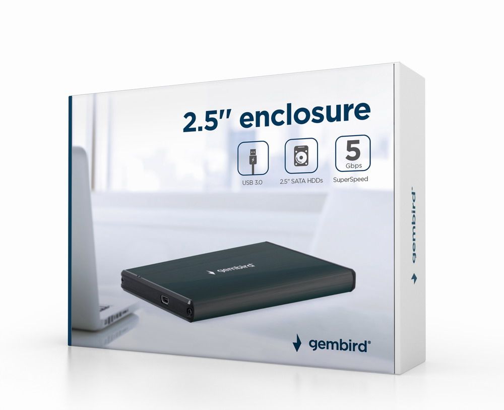 Gembird Külső HDD Ház 2.5" USB 3.0, SATA