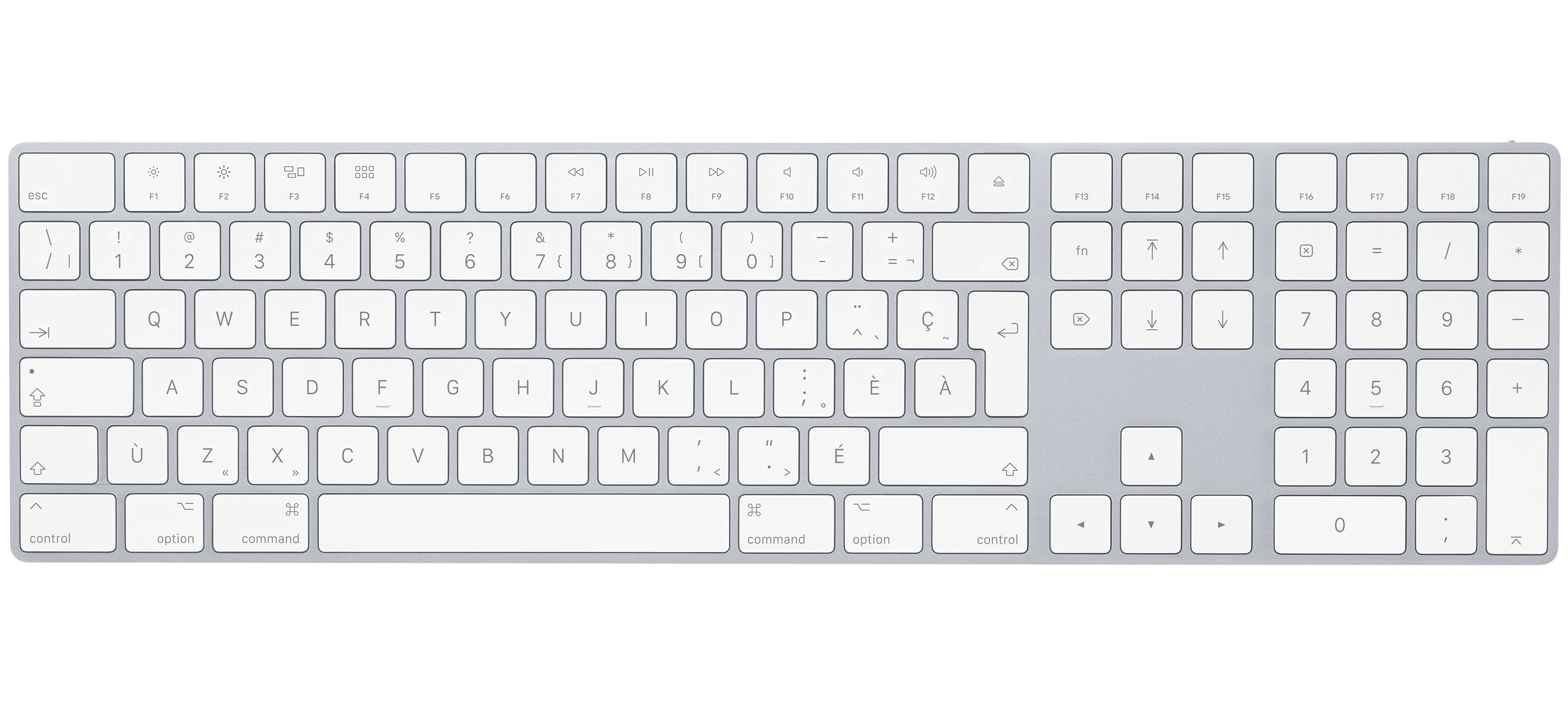 Apple Magic Keyboard Számbillentyűzettel (a1843) Francia kiosztás