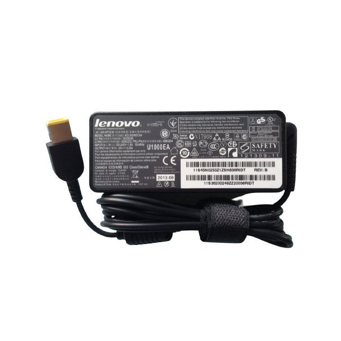 Lenovo notebook adapter 20V 3.25A 65W (téglalap alakú)