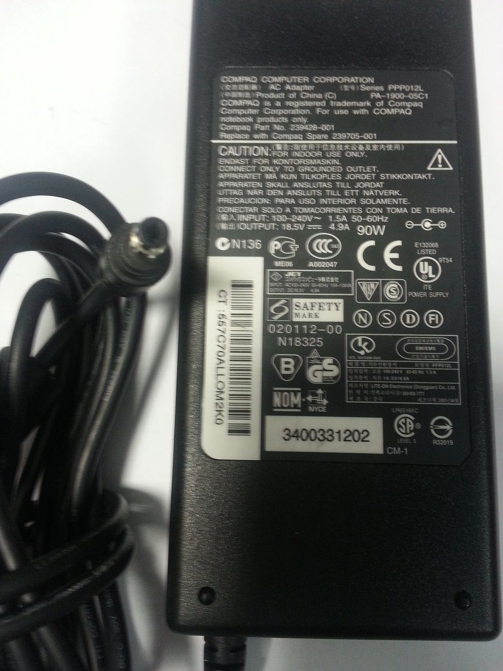 HP 18.5 4.9A 90W notebook adapter gyári