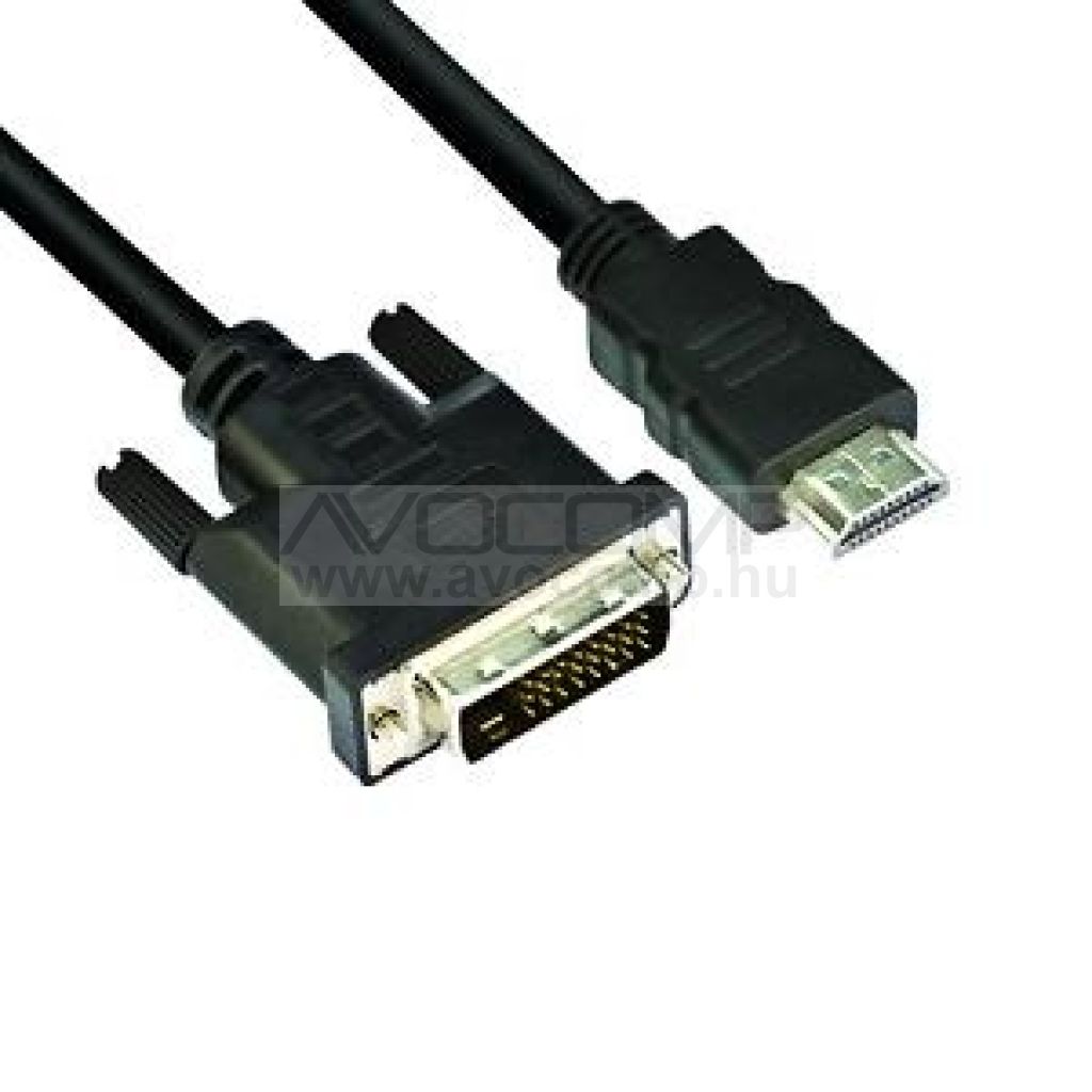 VCOM HDMI-DVI KÁBEL 3M (HDMI M--DVI24+1M 1080P)