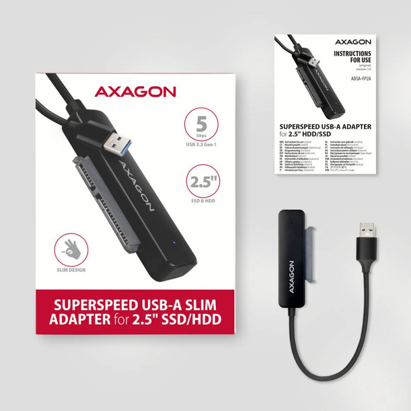 Axagon USB - SATA 2,5" adapter USB 3.2 ADSA-FP2A