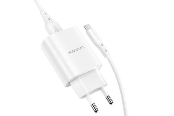 Hálózati töltő 1xUSB aljzattal 2100mA + micro USB kábel