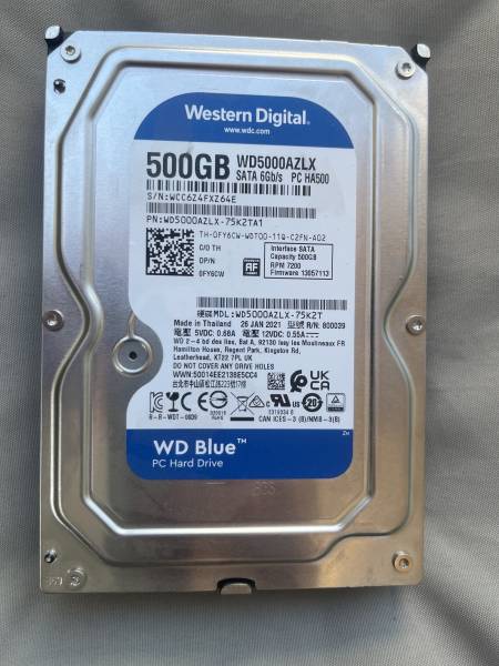WD 500GB WD5000AZLX 3.5" HDD 100/100 7200rpm