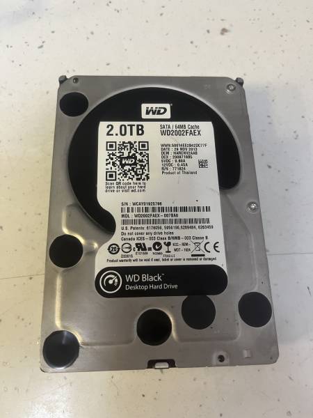 WD Black WD2002FAEX 2TB 3.5" HDD 100/100