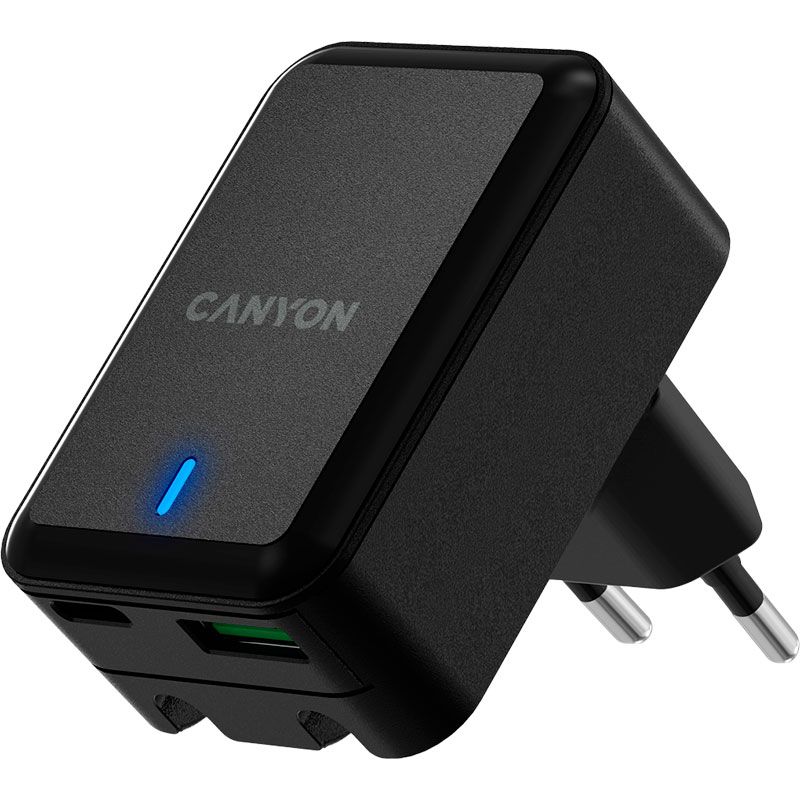 Canyon Hálózati töltő 1xUSB+1xUSB-C aljzattal 3400mA CNS-CHA20B