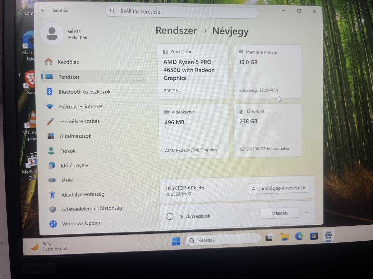 Lenovo Thinkpad T14 GEN 1 AMD Ryzen 5 PRO 4650U