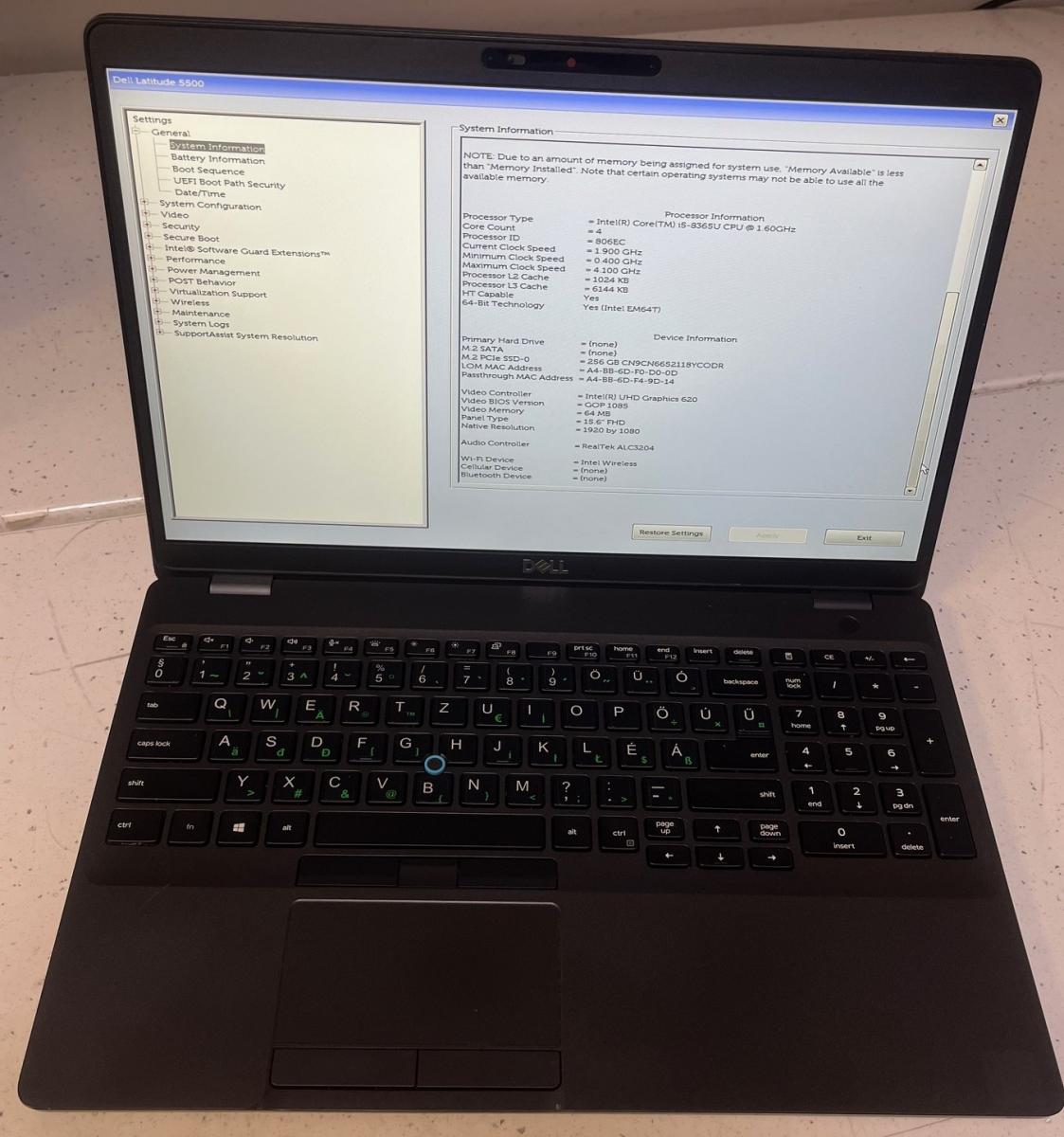 Dell Latitude 5500