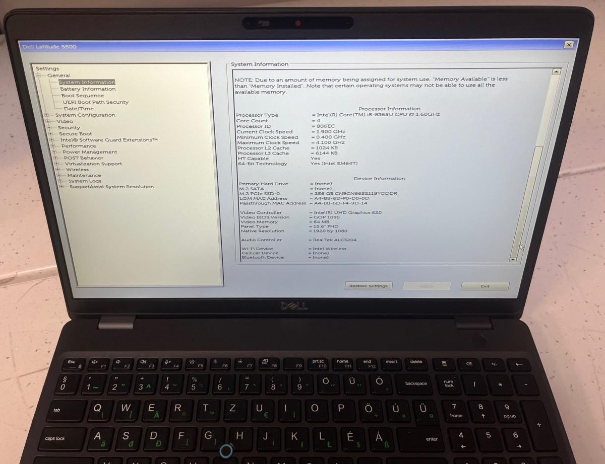 Dell Latitude 5500