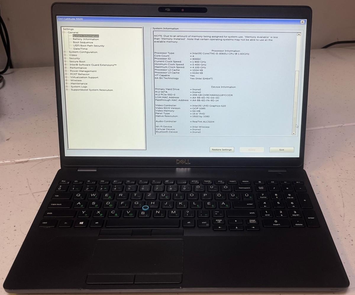 Dell Latitude 5500