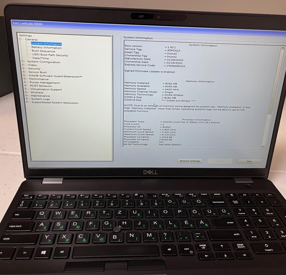 Dell Latitude 5500
