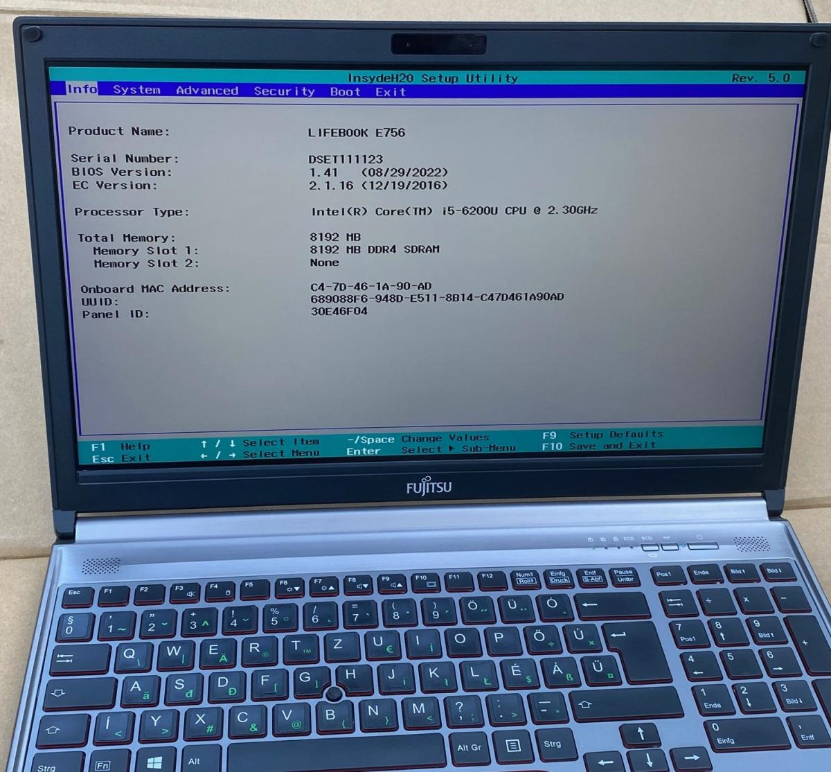 Fujitsu Lifebook E756